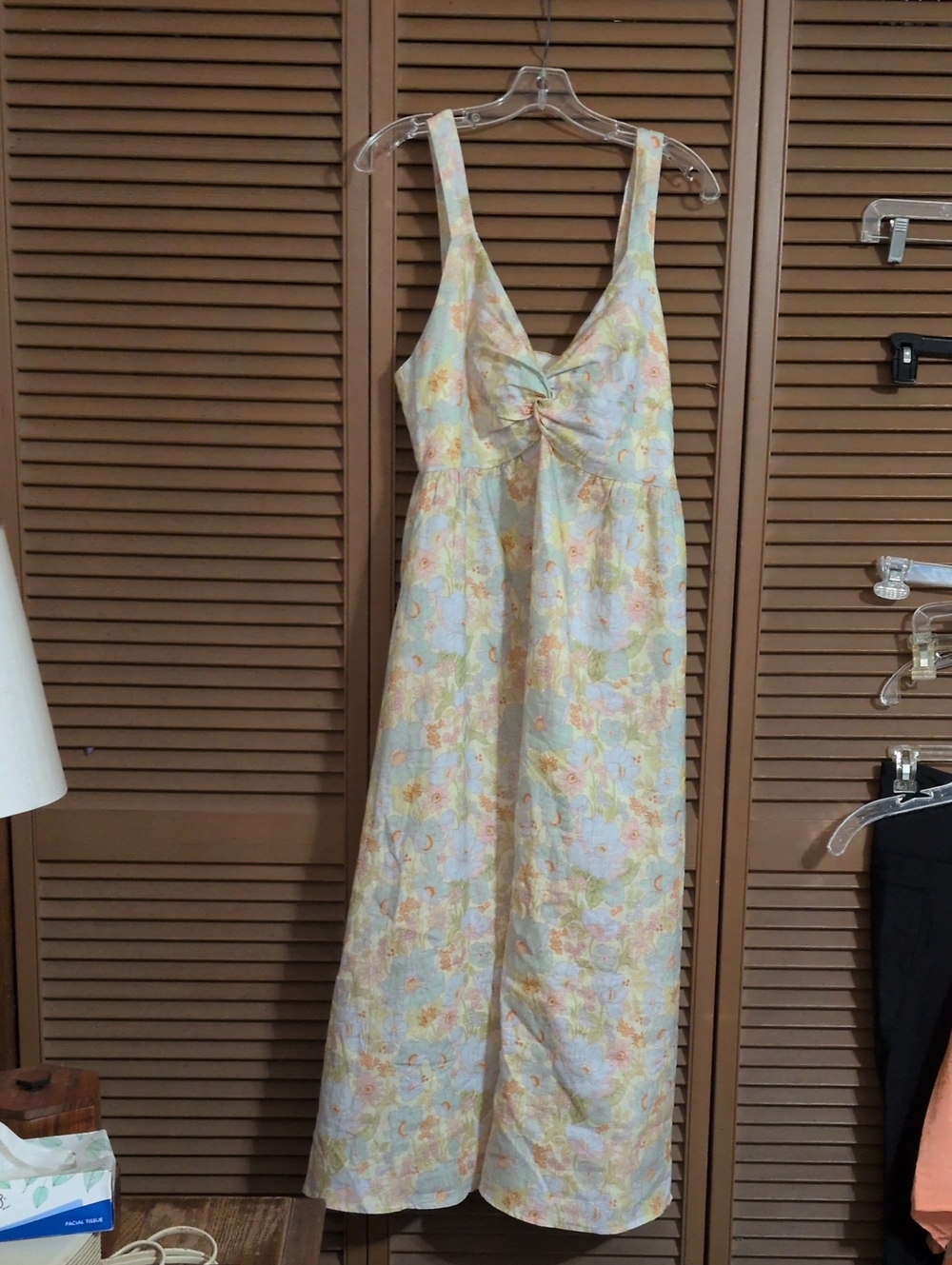 Sancia Pastel Floral Maxi Dress with Front Gather